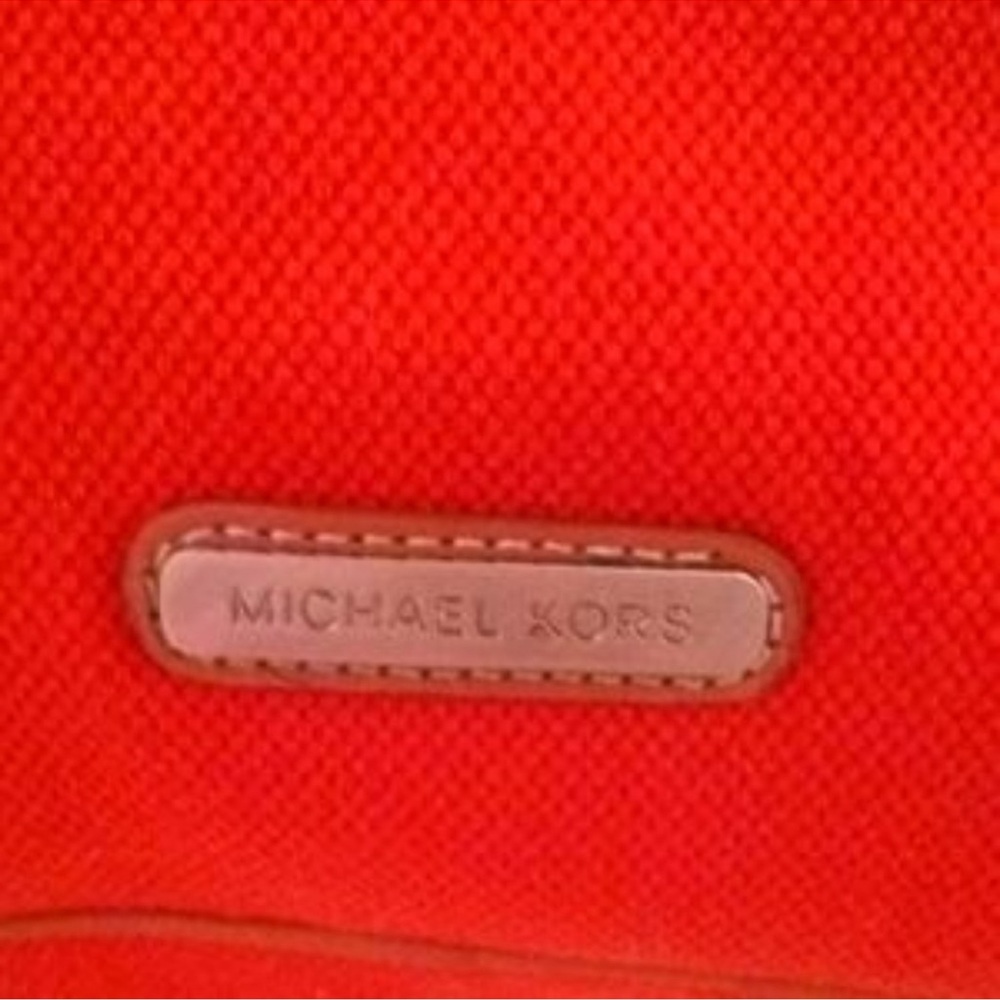 Orange Canvas MK Tote - Picture 2 of 3